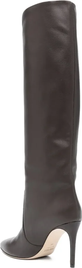 85mm Leather Knee-High Boots - Image 3