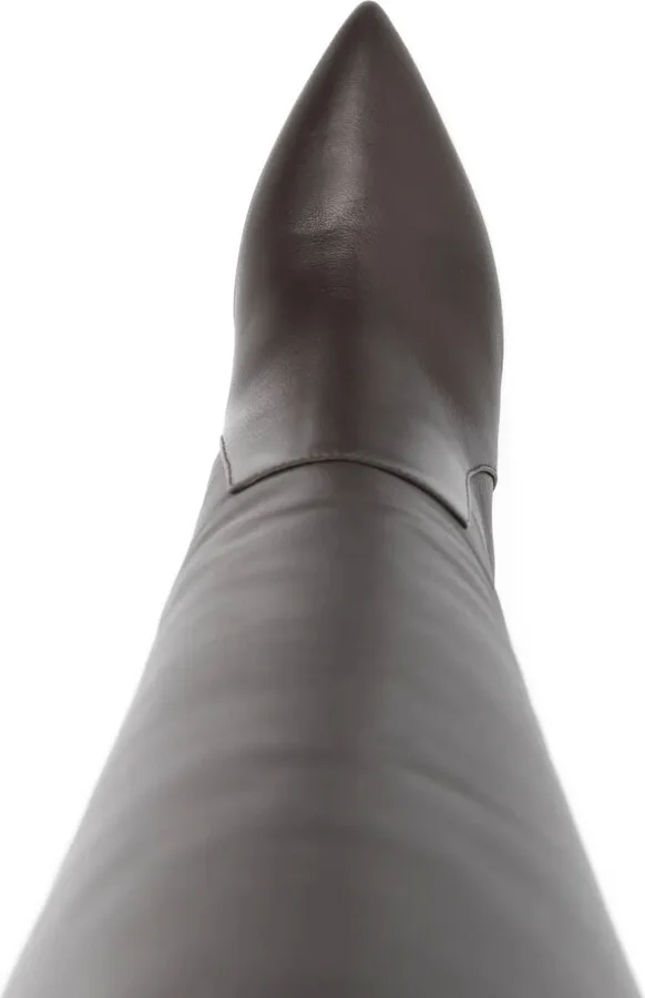 85mm Leather Knee-High Boots - Image 4