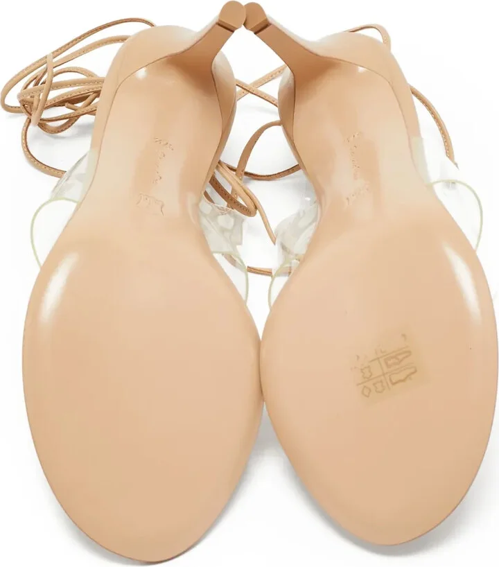 85mm Leather Lace-Up Sandals - Image 5