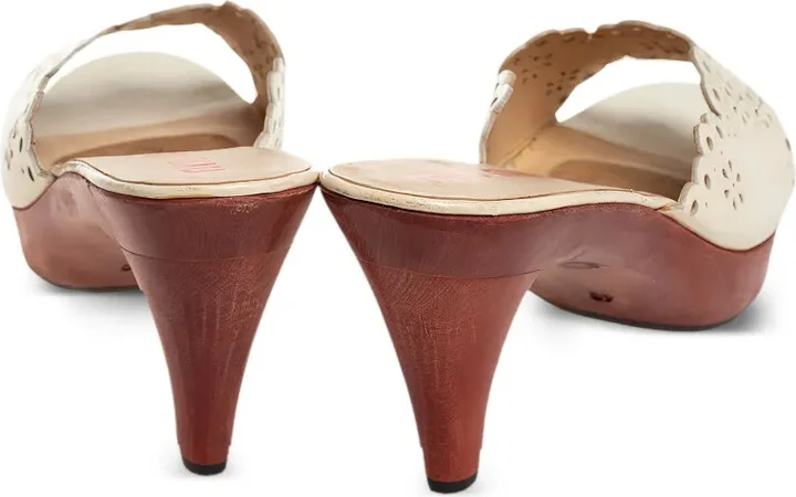 85mm Leather Mule Sandals - Image 4