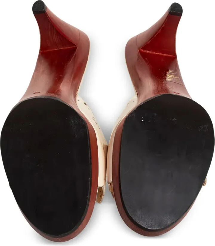 85mm Leather Mule Sandals - Image 5
