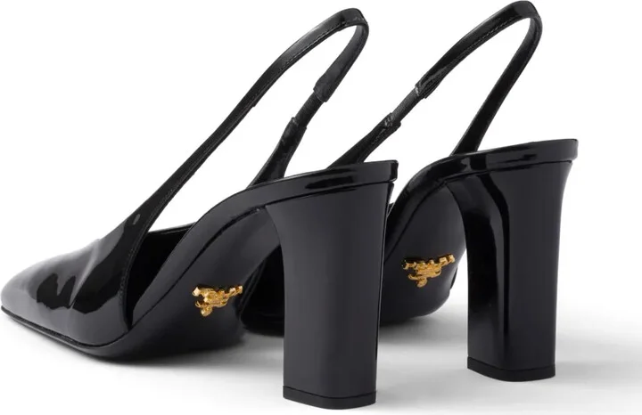 85mm Leather Slingback Pumps - Image 3