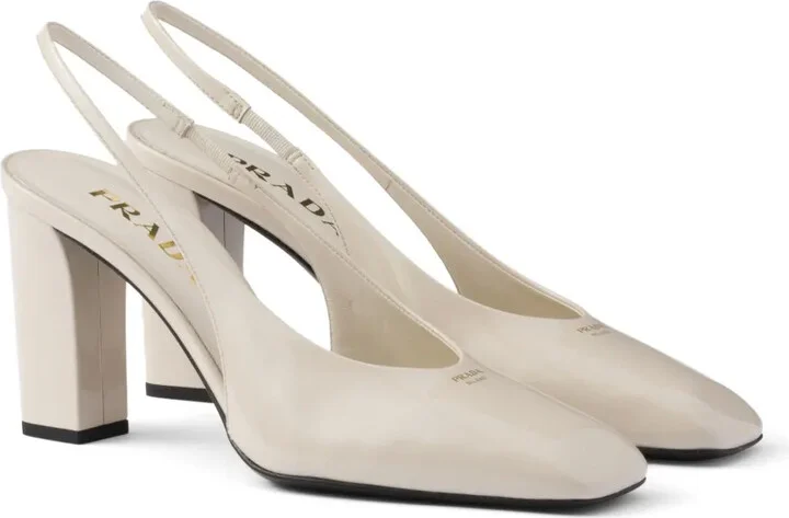 85mm Leather Slingback Pumps - Image 2