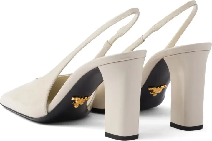 85mm Leather Slingback Pumps - Image 3
