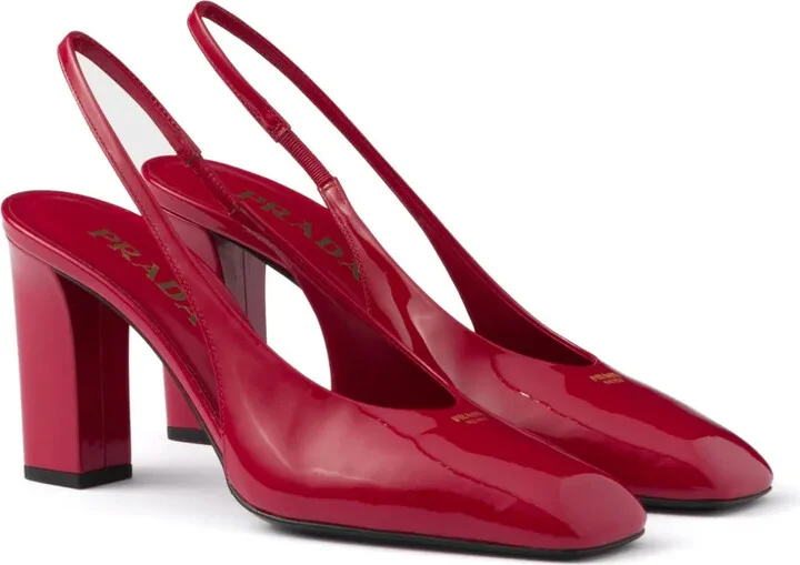 85mm Leather Slingback Pumps - Image 2