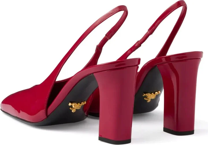85mm Leather Slingback Pumps - Image 3
