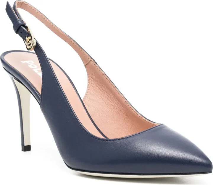 85mm Leather Slingback Pumps - Image 2