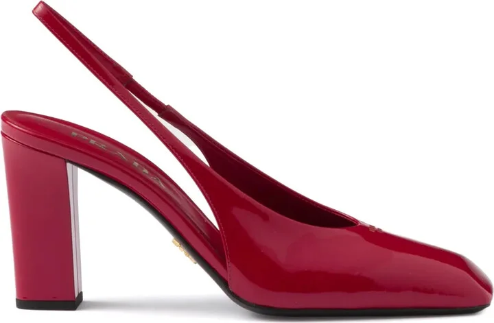 85mm Leather Slingback Pumps