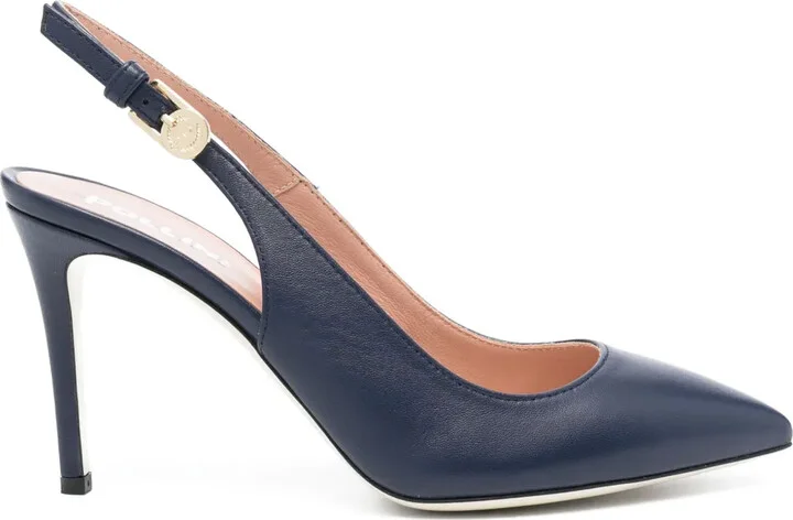 85mm Leather Slingback Pumps