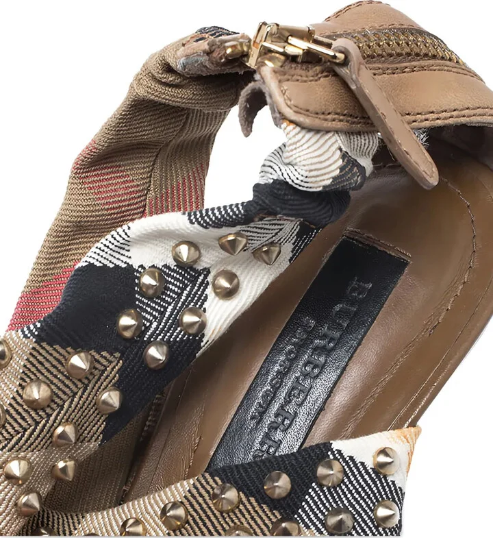 85mm Leather Studded Sandals - Image 4
