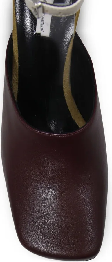 85mm Leather Wedge Pumps - Image 4
