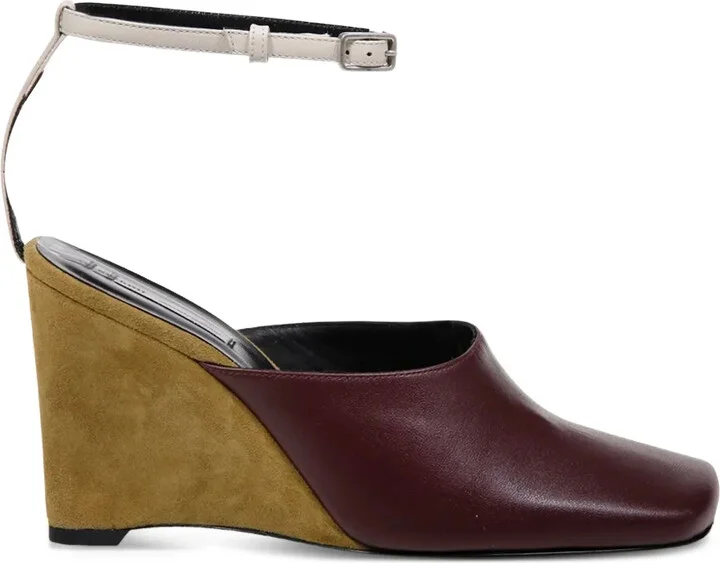 85mm Leather Wedge Pumps