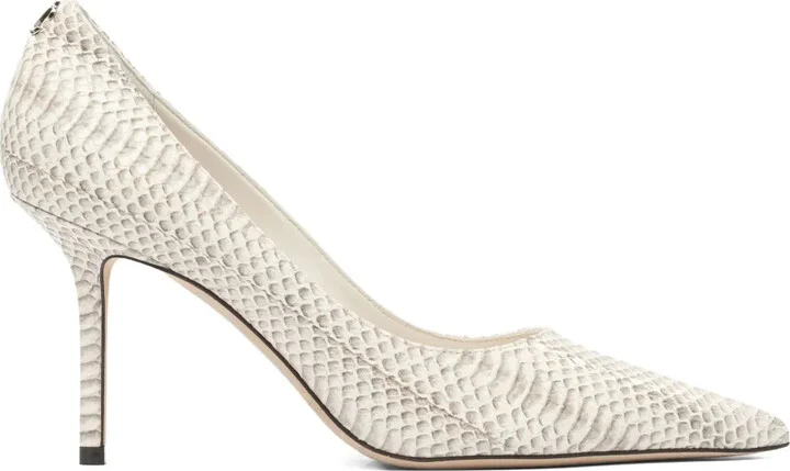 85mm Love snakeskin-effect pointed-toe pumps