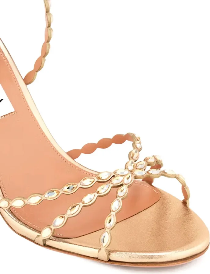 85mm Love Struck scalloped strap metallic sandals - Image 2