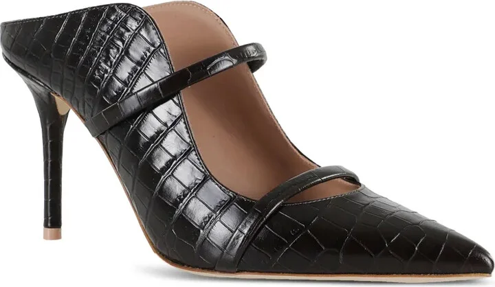 85mm Maureen crocodile-effect pointed-toe mules - Image 2