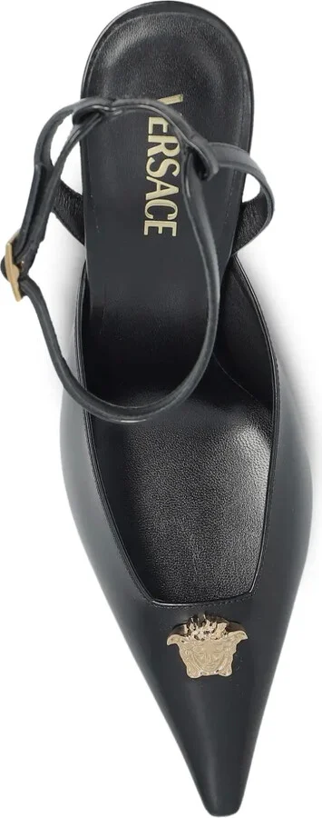 85mm Medusa-Embellished Pointed-Toe Pumps - Image 3