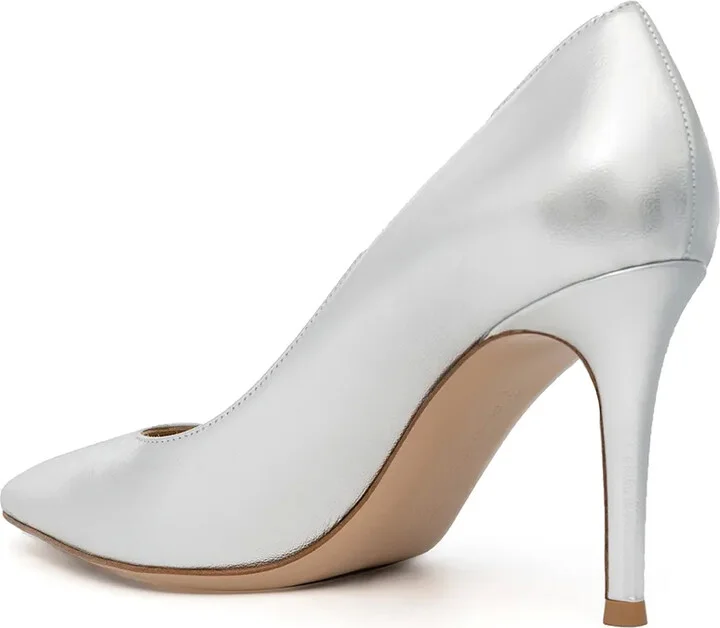 85mm Metallic Leather Pumps - Image 3