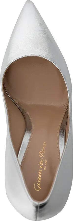 85mm Metallic Leather Pumps - Image 4