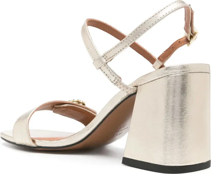 85mm Metallic Leather Sandals - Image 3