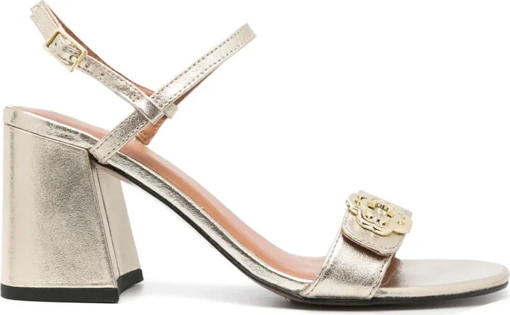 85mm Metallic Leather Sandals