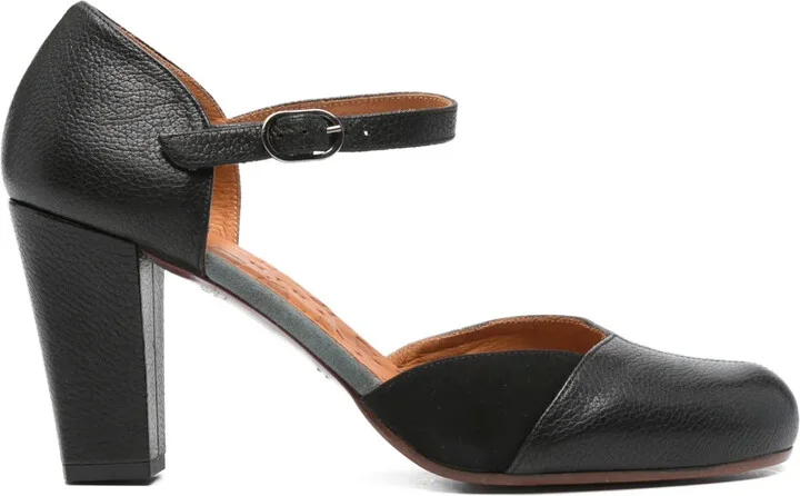 85mm Nica leather ankle-strap pumps