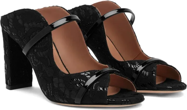 85mm Norah lace-fabric heeled sandals - Image 2