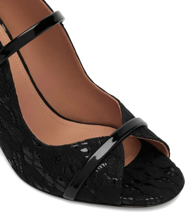85mm Norah lace-fabric heeled sandals - Image 3