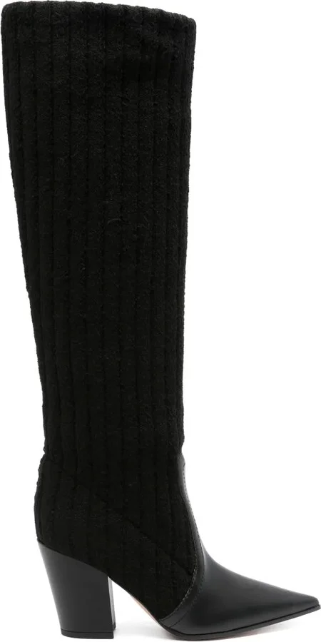 85mm Panelled-Design Boots