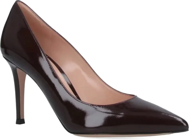 85mm Patent Leather Pointed-Toe Pumps - Image 2