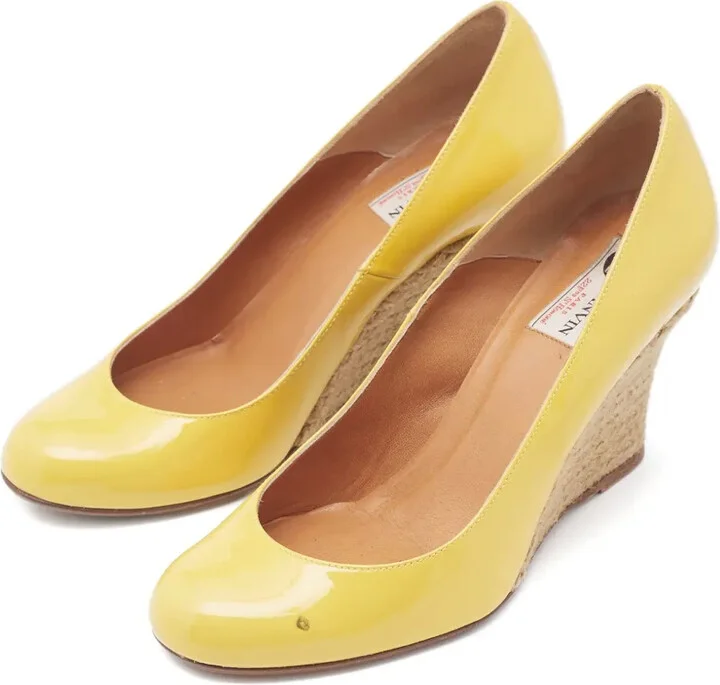 85mm Patent-Leather Wedge Espadrilles - Image 2
