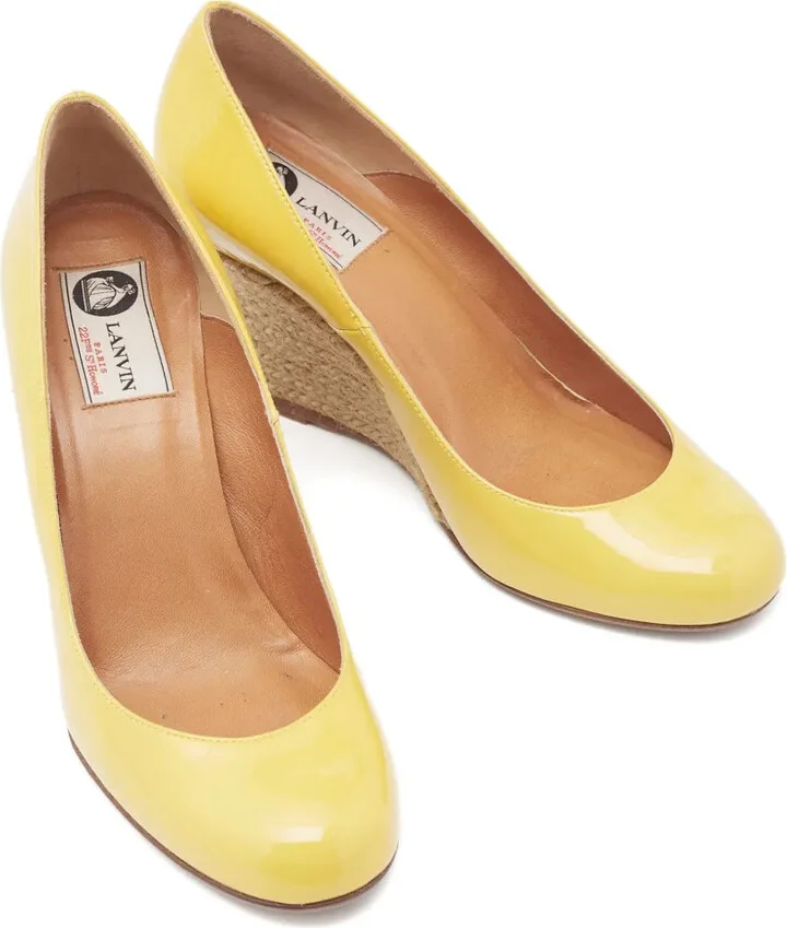 85mm Patent-Leather Wedge Espadrilles - Image 3