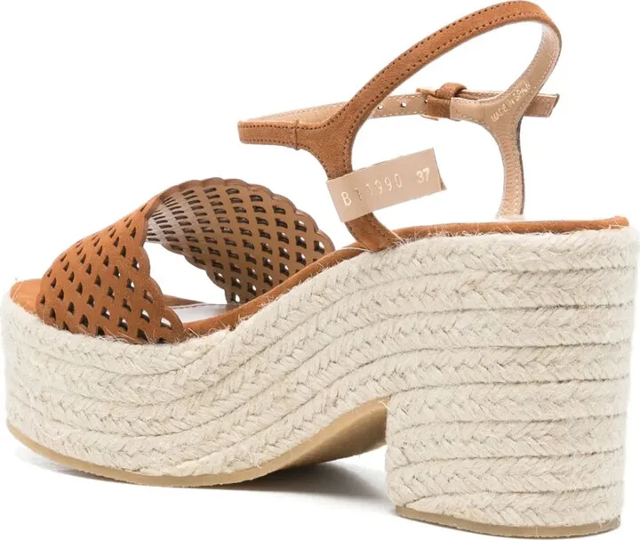 85mm Perforated Heeled Espadrilles - Image 3