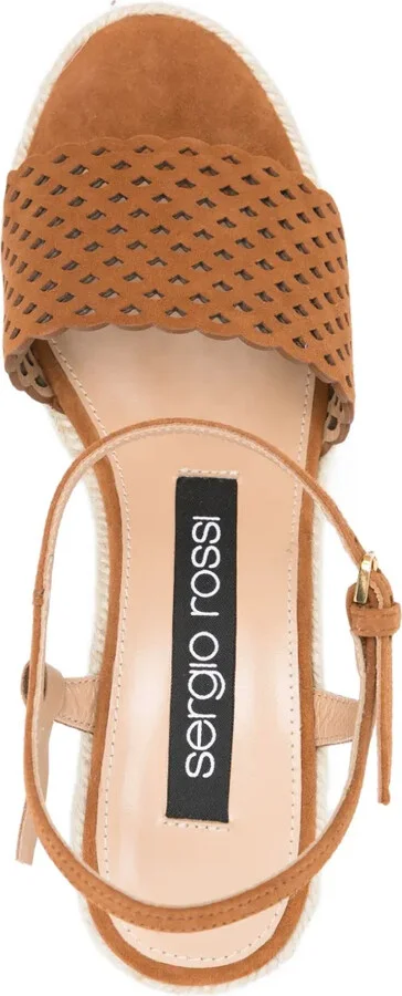 85mm Perforated Heeled Espadrilles - Image 4