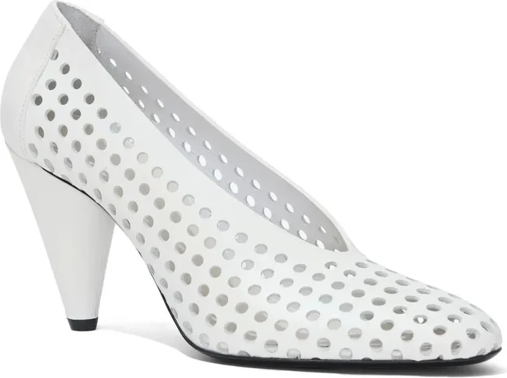 85mm Perforated Leather Pumps - Image 2