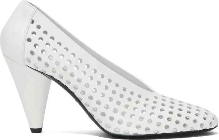 85mm Perforated Leather Pumps