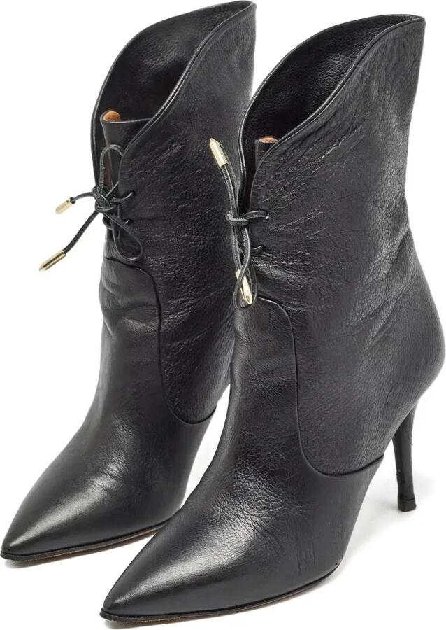 85mm Pointed-Toe Leather Ankle Boots - Image 2