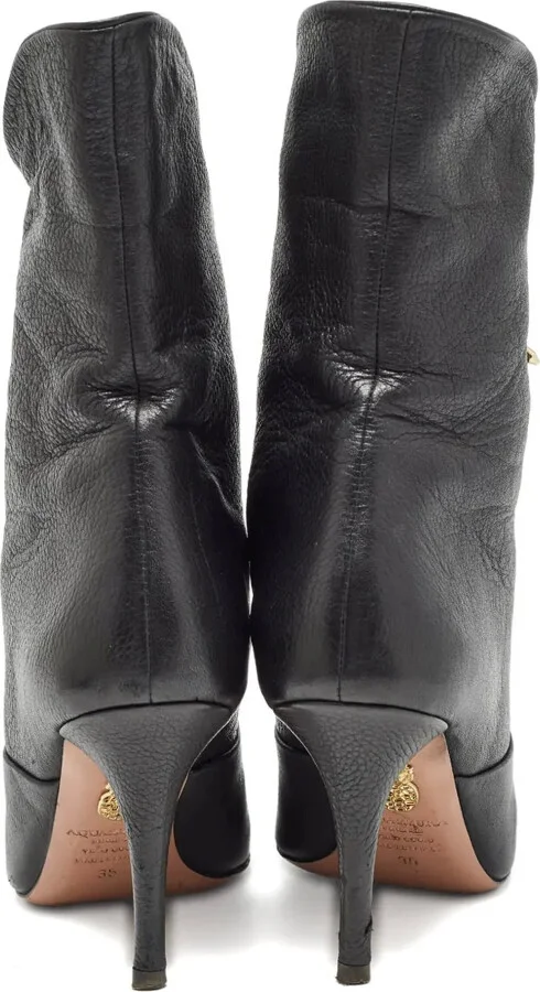 85mm Pointed-Toe Leather Ankle Boots - Image 3