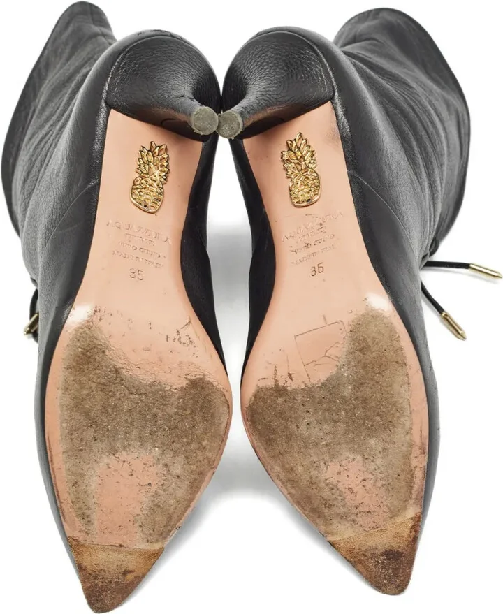 85mm Pointed-Toe Leather Ankle Boots - Image 4