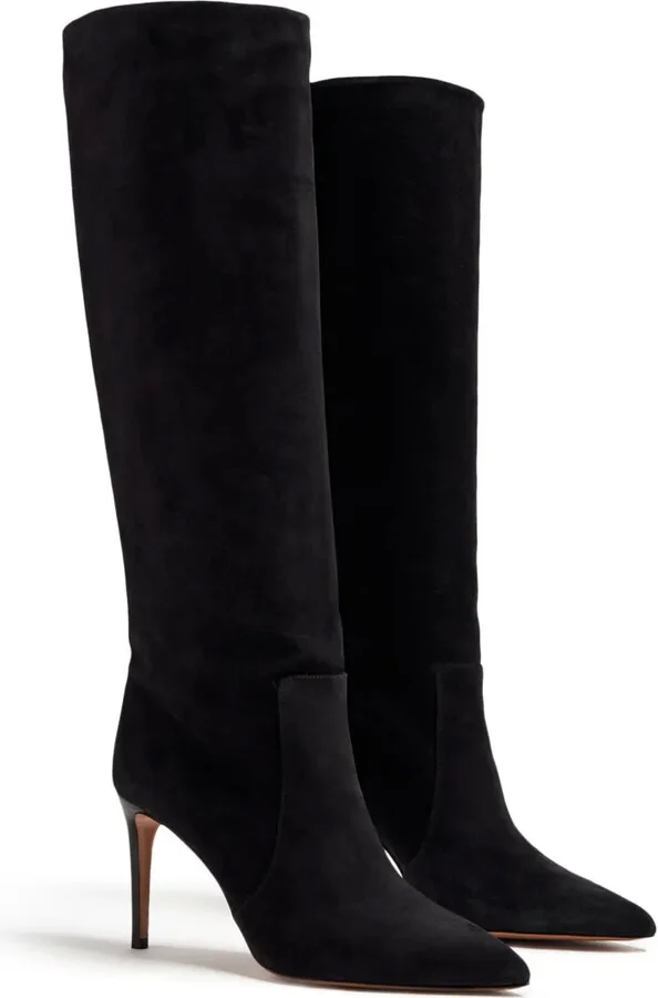 85mm Pointed-Toe Leather Boots - Image 4