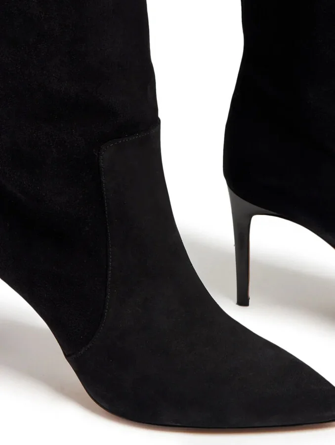 85mm Pointed-Toe Leather Boots - Image 5