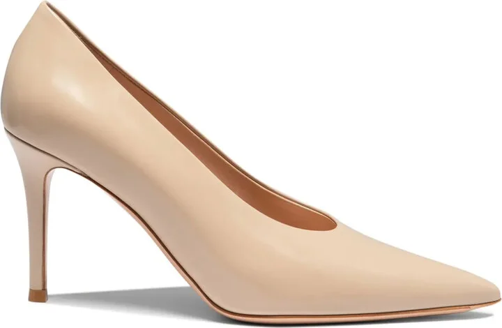 85mm Pointed-Toe Leather Pumps