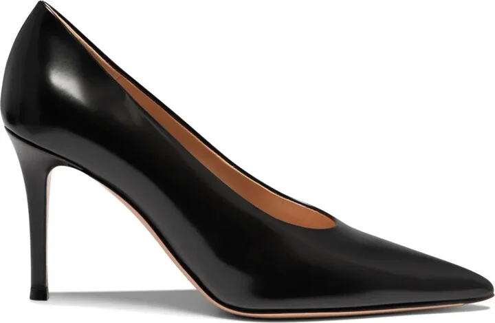 85mm Pointed-Toe Leather Pumps