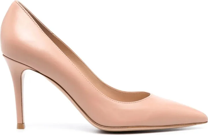 85mm Pointed-Toe Leather Pumps