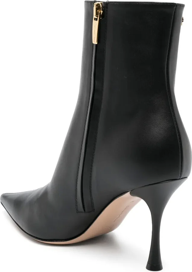 85mm Pointy-Toe Leather Boots - Image 3