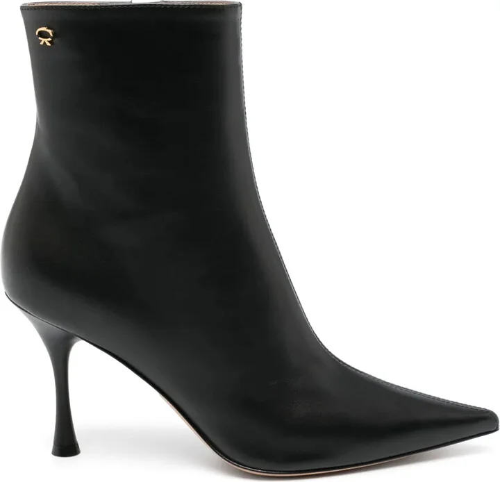 85mm Pointy-Toe Leather Boots