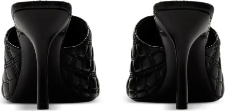 85mm Quilted Leather Mules - Image 3