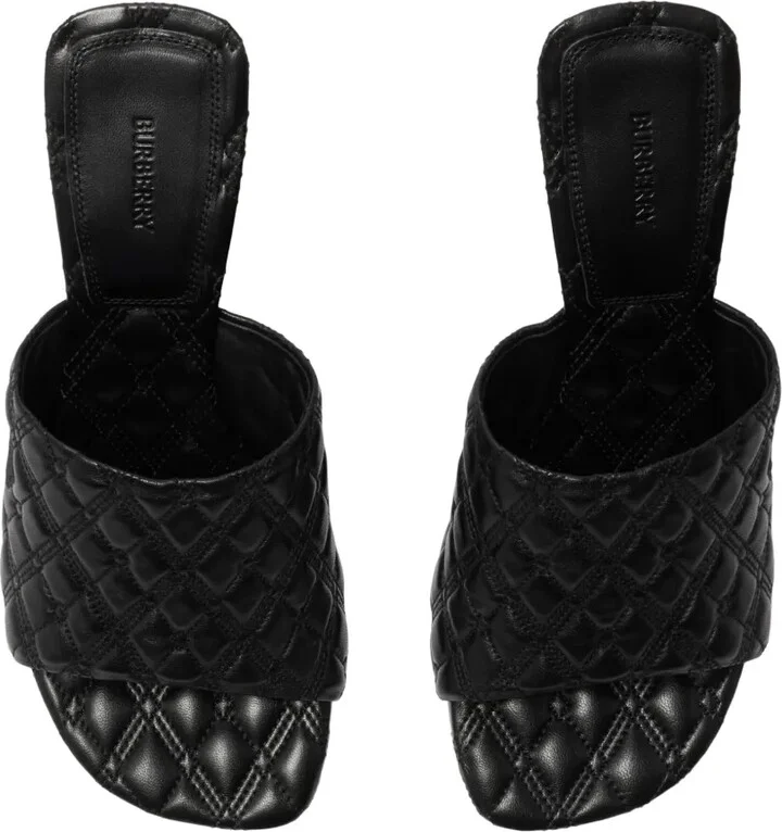 85mm Quilted Leather Mules - Image 4