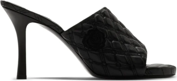 85mm Quilted Leather Mules