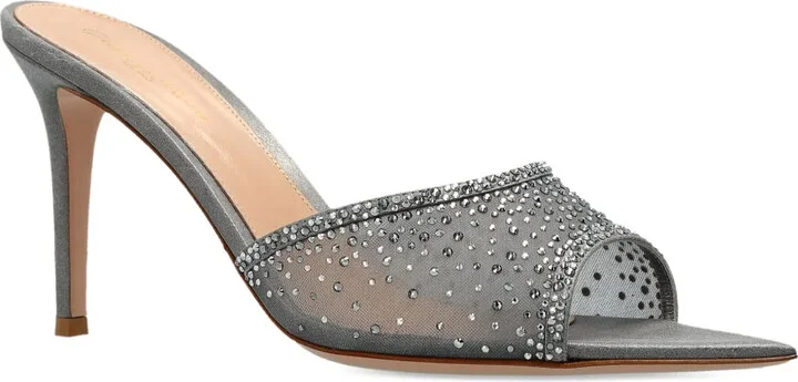 85mm Rania crystal-embellished heeled mules