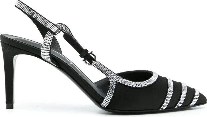 85mm Rhinestone Slingback Pumps